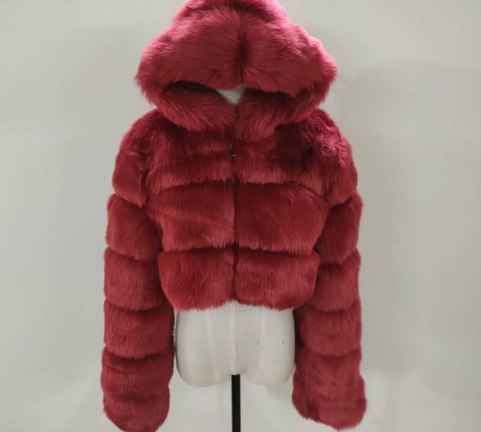 New European & American Short Faux Fur Coat