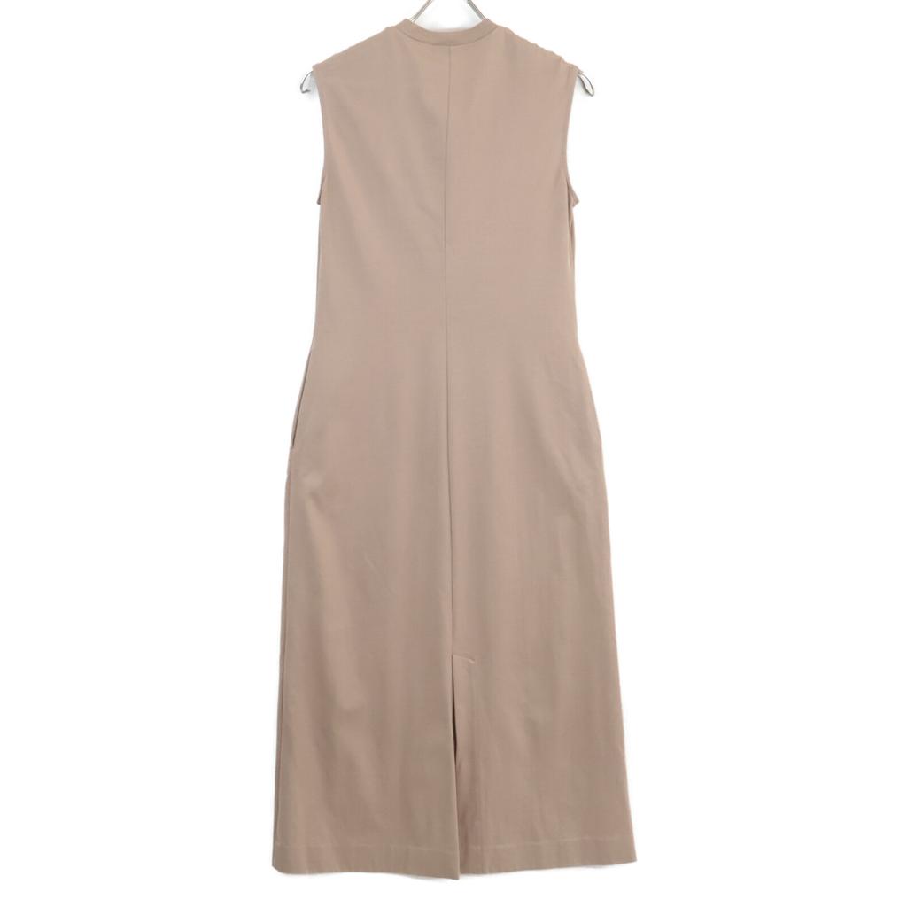CINOH Beige Cotton Sleeveless Jersey Dress Dress 38 beigeUsed