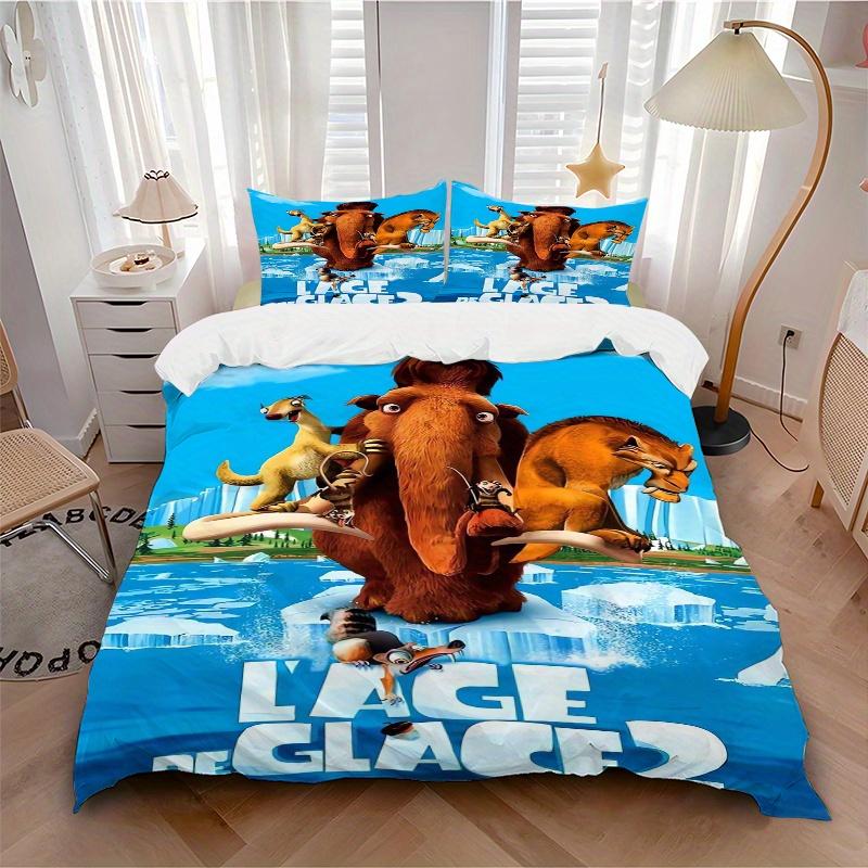 3pcs Ice Age 2 Adventure Bedding Set Includes Quilt Cover and Pillowcases, Suitable for All Seasons Q050