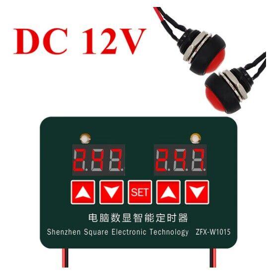

ZFX-W1015 Регулируемый электронный термостат Контроллер температуры Микрокомпьютер Цифровой дисплей Интеллектуальный таймер 12В 24В 220В