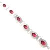 Pink Tourmaline Gemstone 925 Sterling Silver Jewelry Handmade Chain Bracelet 8" RB-4-1