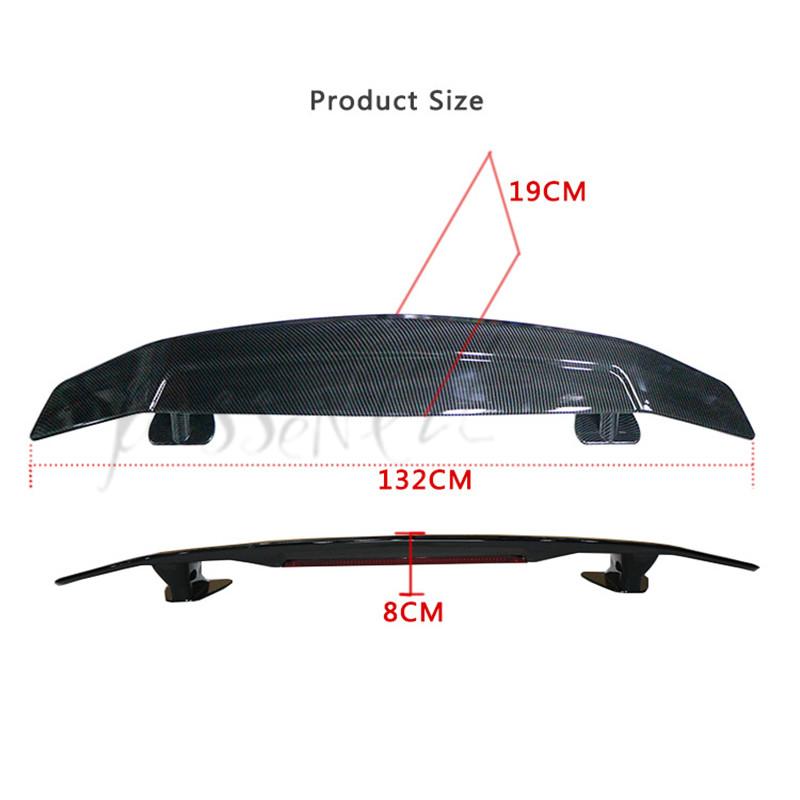 Tuning Car Spoiler Universal for Sedan Rear Fits for BMW Honda Tesla Cruze Car 3D Carbon Fiber Rear Hatchback Auto Trunk Wing