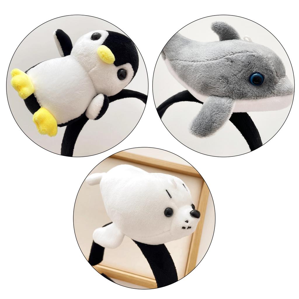 Liebliches Marine-Thema Plüsch Stirnband Cartoon Haarreif Damen Gesicht Waschen Haarband Geburtstags Kopfschmuck Party Accessoires