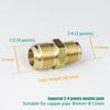 Equal Reducer Nipple Flare Tube OD 1/4" 5/16" 3/8" 1/2" 5/8" 3/4" 7/8" SAE-Standard Brass Pipe Fitting Connector Air Coniditoner