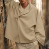 Men Long Sleeve Button Hooded Casual Cloak Jackets Tops