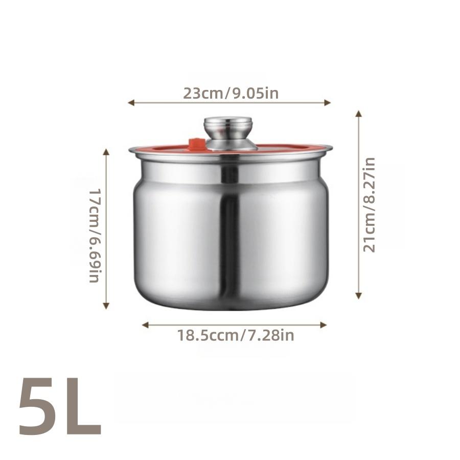Leakproof Stainless Steel Kitchen Storage Jars Rustproof Large Capacity Airtight Containers for Dry Foods Grains Coffee