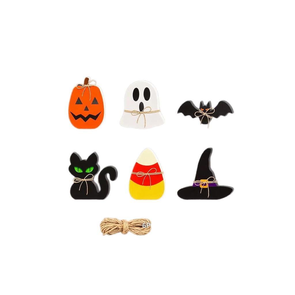 Halloween 6-Piece Foam Board Ornaments Set - Decorations for Home Party