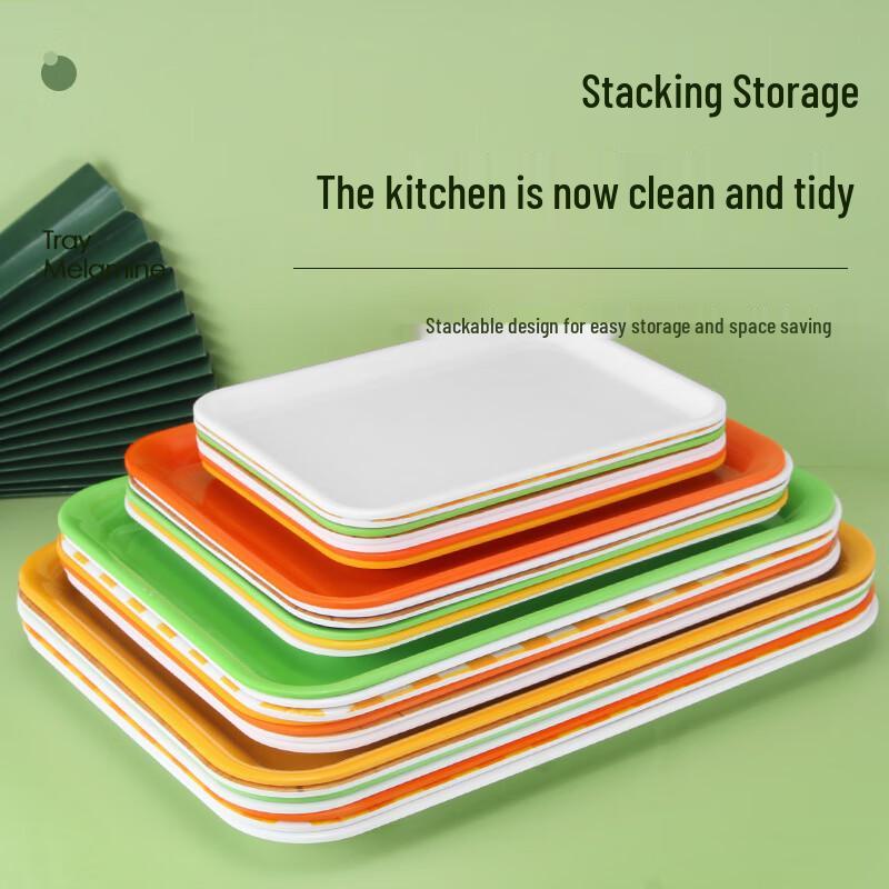 Rectangular Thickened Melamine Serving Tray