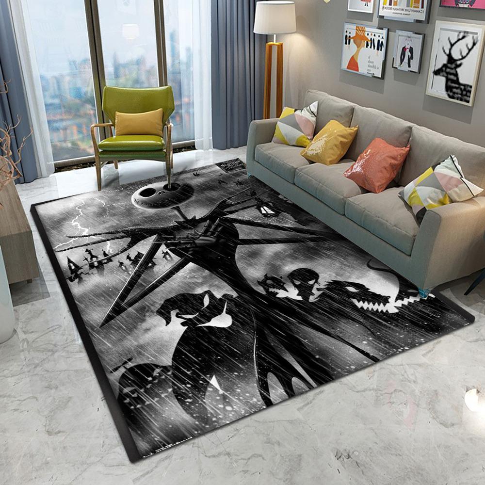 Disney The Nightmare Before Christmas Area Rug Non-Slip Bedroom Kitchen Bathroom Entracne Rug Living Room Washable Carpet