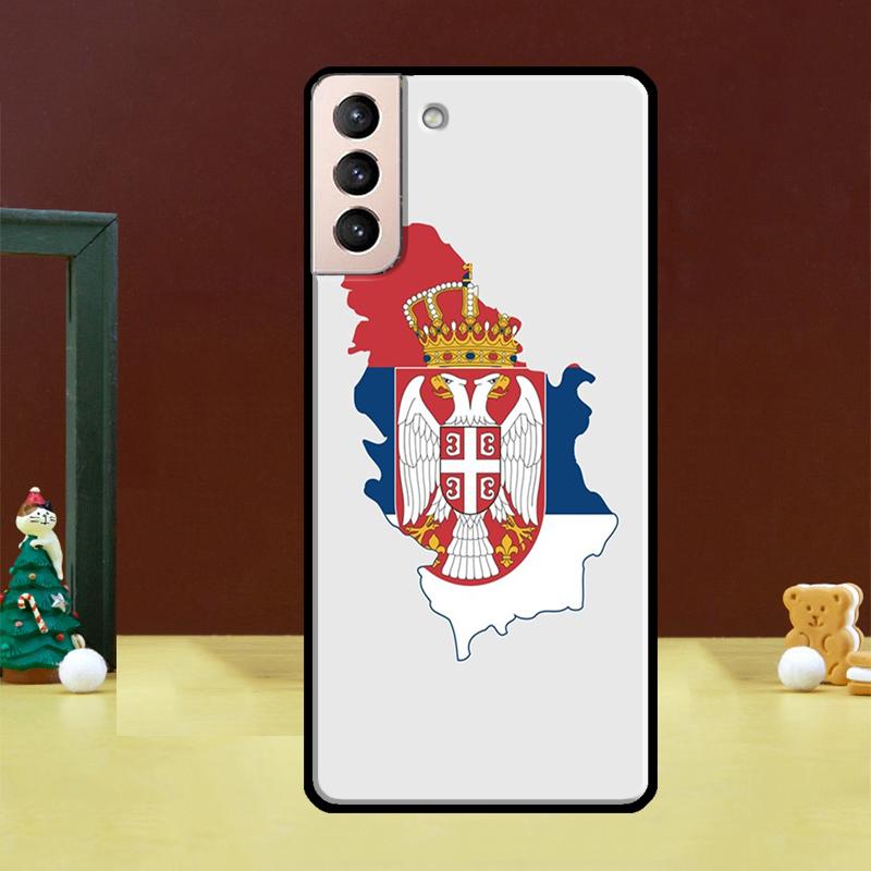 Serbia Flag Case For Samsung Galaxy S23 S21 S22 Ultra S8 S9 S10 Note 10 Plus Note 20 Ultra S20 FE Cover