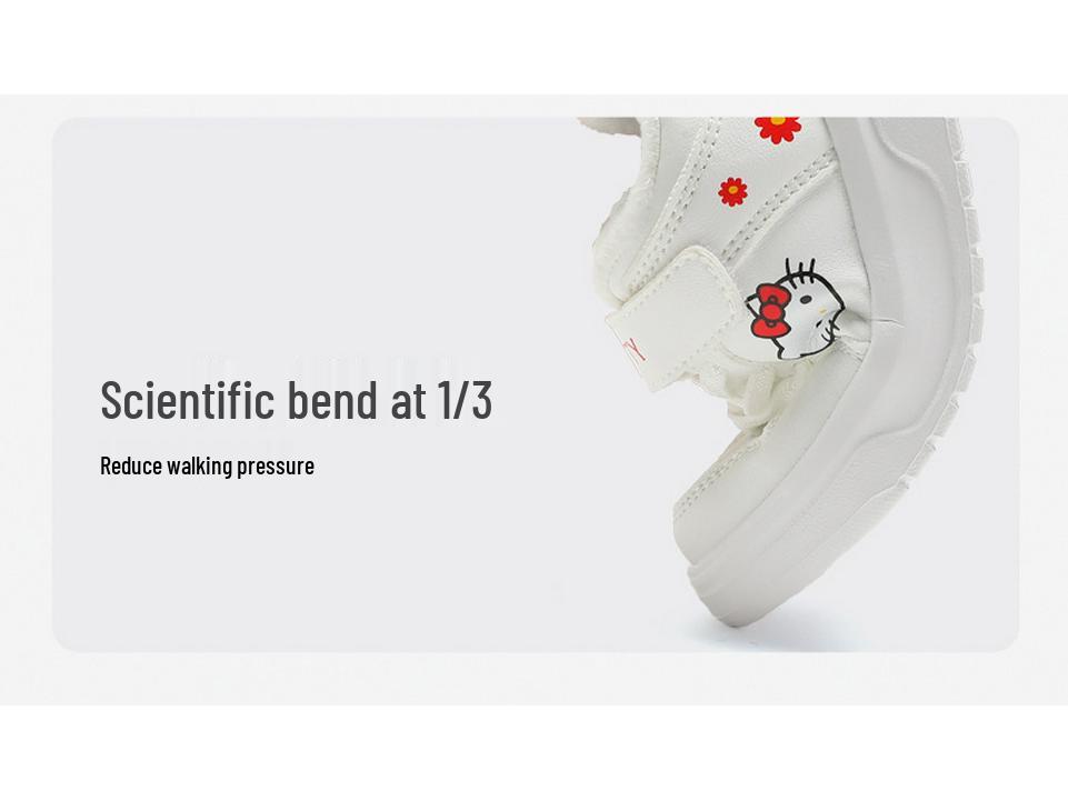 Cartoon Girls' Sports Shoes: Versatile White Non-Slip Skate Shoes for Kids, 2025 Autumn/Winter Collection.