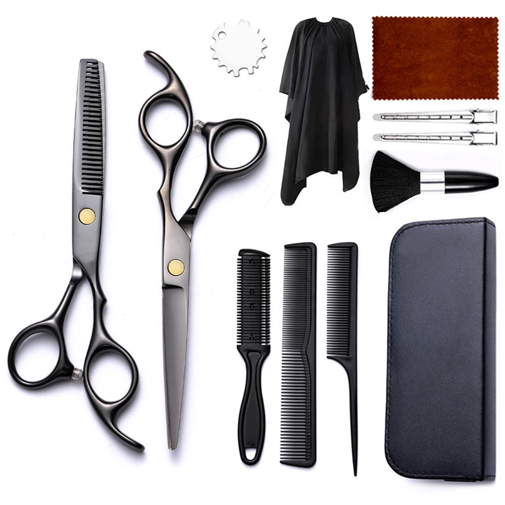 Hairdressing Scissors Set: Colored Straight-Tooth & Thinning Bangs Scissors for Professional Stylists