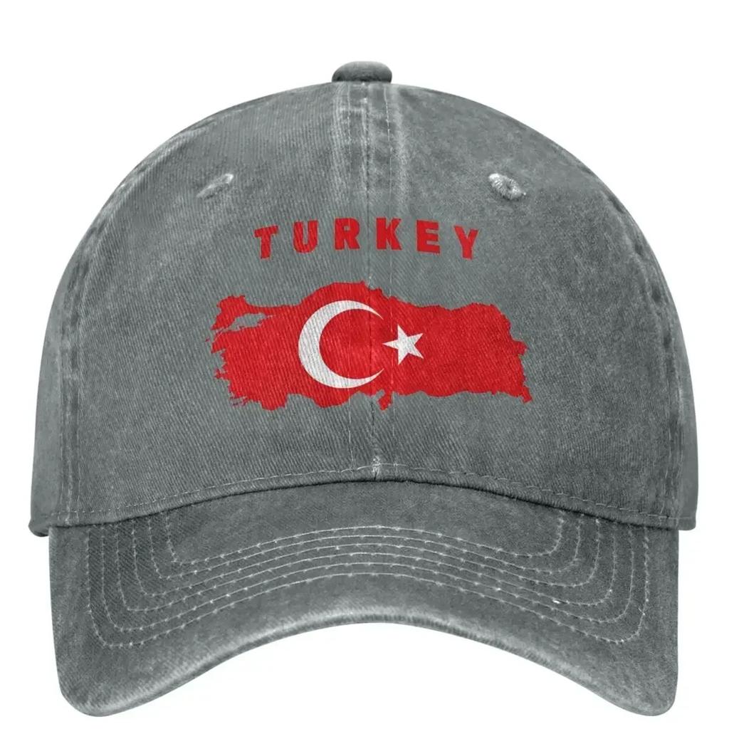 Turkey Flag Inside Map Of Turkey Baseball Cap Red Streetwear Men Women Trucker Hat Sunshade Outdoor Sport Baseball Caps Gift