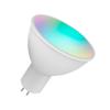 WiFi Smart Bulb,5W GU5.3 Dimmable RGBW C LED Bulb Light Voice Control Lighting Device with Voice Control Timer for Home Indoor Outdoor Garden