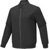 Woven Solid Color Baseball Collar Quick-Dry Loose Long Sleeve Jacket Men Jacket Black L225M191-0018