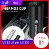 New Car Smart Thermos Mug Insulation Cup Led Digital Temperature Display For Volkswagen VW GTI Rline R Polo Golf MK8 Passat