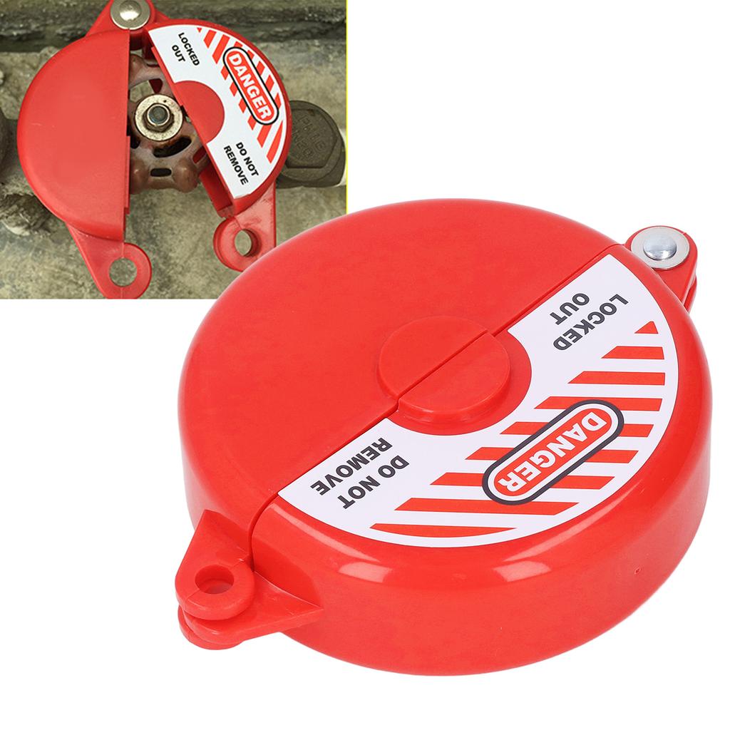 Sicherheitsventilsperre ABS-Kunststoff Absperrschieber Verriegelungsvorrichtung für Außengarten 64‑127mm Ventilstange Rot