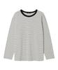ADHOC Men'S Striped Basic Long Sleeve T-Shirt (White) (Hc2Lt03)