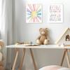 LARTSFRO Boho Pastel Rainbow Sunshine pirational Nursery Wall Art Prints Set of 4, Baby Girl Room Decor, Positive Affirmations Artwork Posters Wall