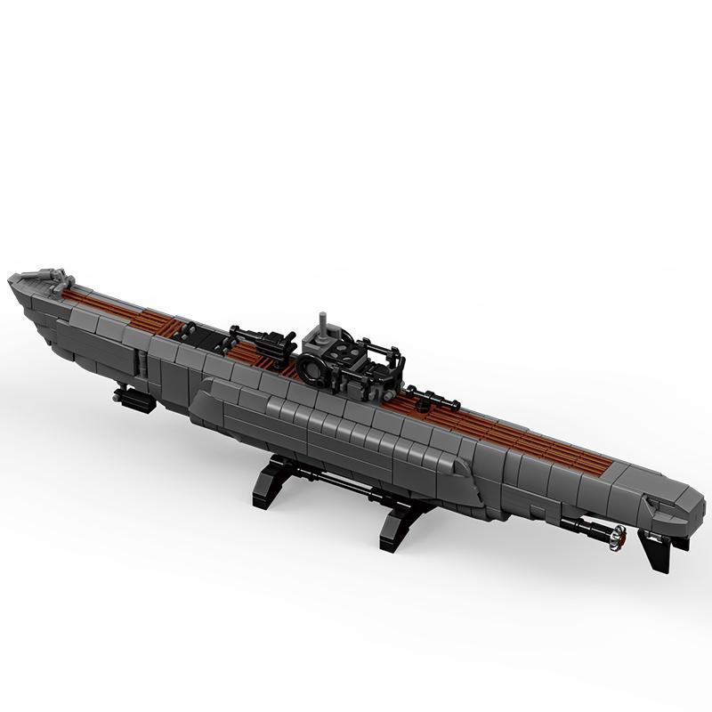 WW2 Military Army Soldiers World War 2 Submarine Undersea Boat Model Building Blocks Bricks MOC Children's DIY Toys Gift
