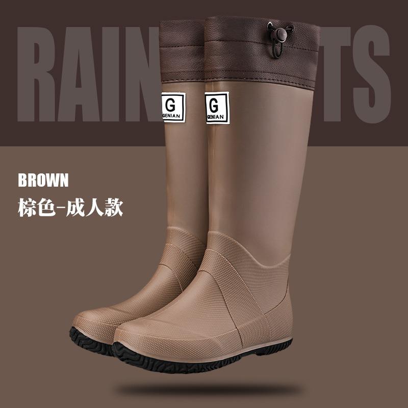 Wild Bird Association Parent-child Foldable Rain Shoes Bundle Rain Boots Men's and Women's Water Shoes High Water Boots Outdoor Fashion Camping Glue