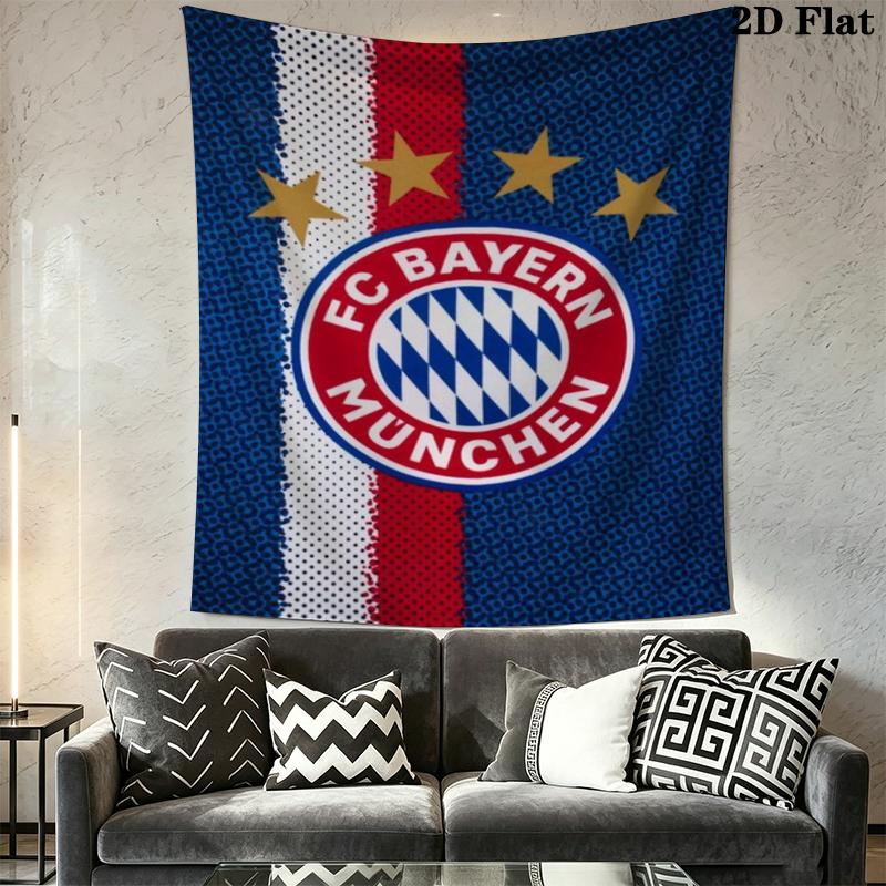 FC Bayern Munich Wall Tapestry Aesthetic Wall Hanging Printed Fabric Blanket Decorative Tapestries for Bedroom Living Room Home Decor