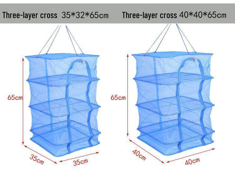 Großes faltbares Trockennetzgestell mit großmaschigem Netz für Fisch, Fleisch, Gemüse und Trockenwaren