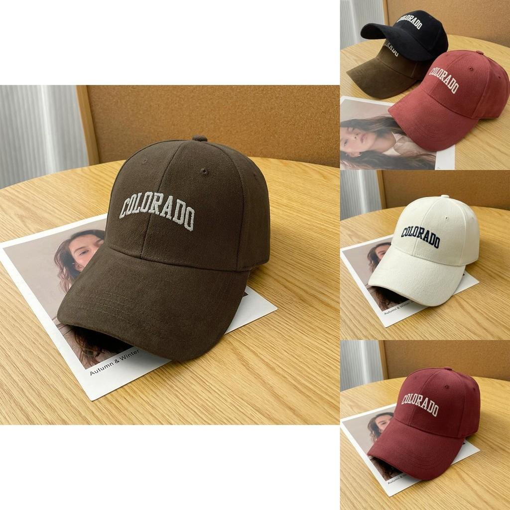 Simple Solid Color Letter Embroidery Women Summer Casual Sunshade Baseball Cap For Casual Outdoors