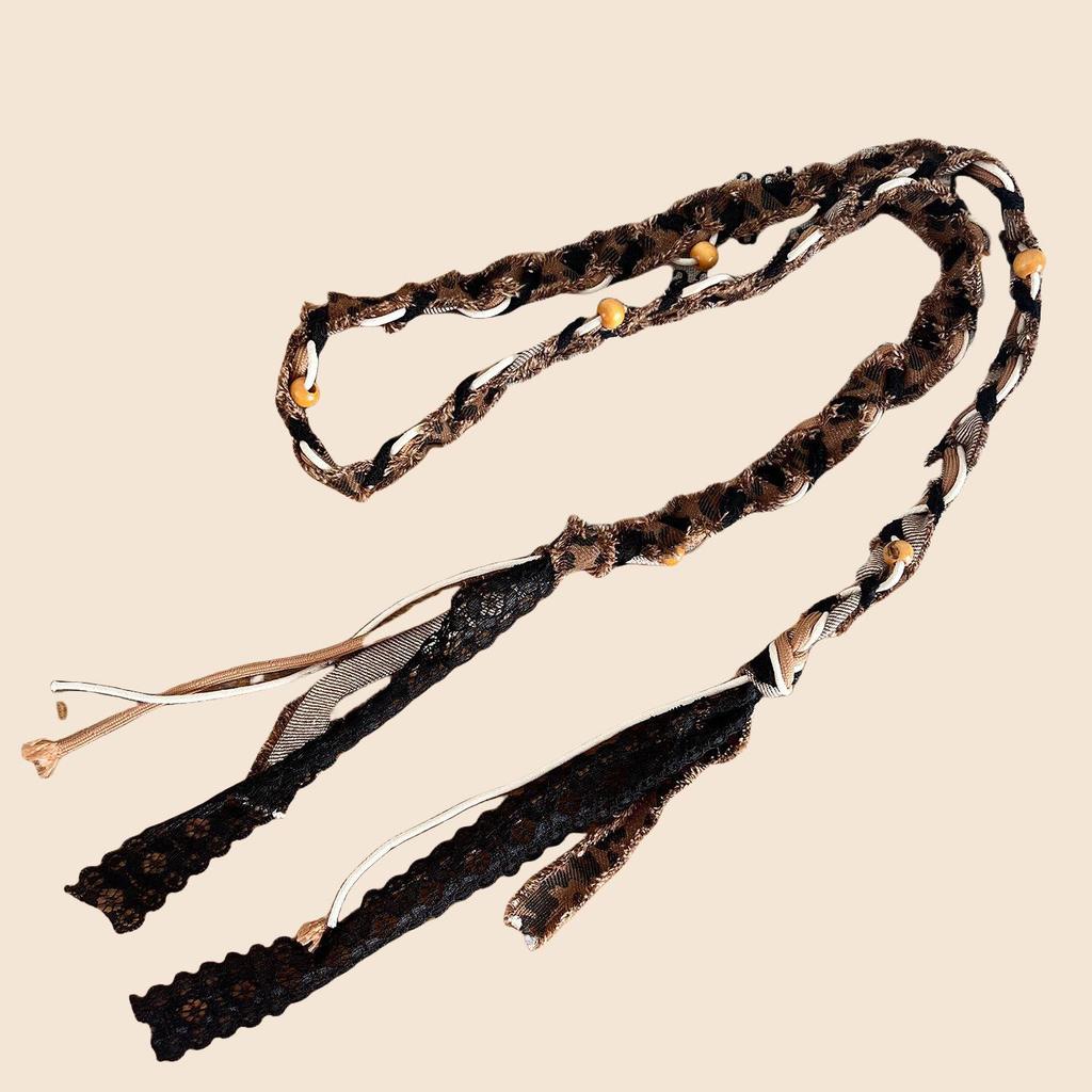 Bohemian Summer 2025 Cotton Rope Woven Belt with Tassel for Dresses