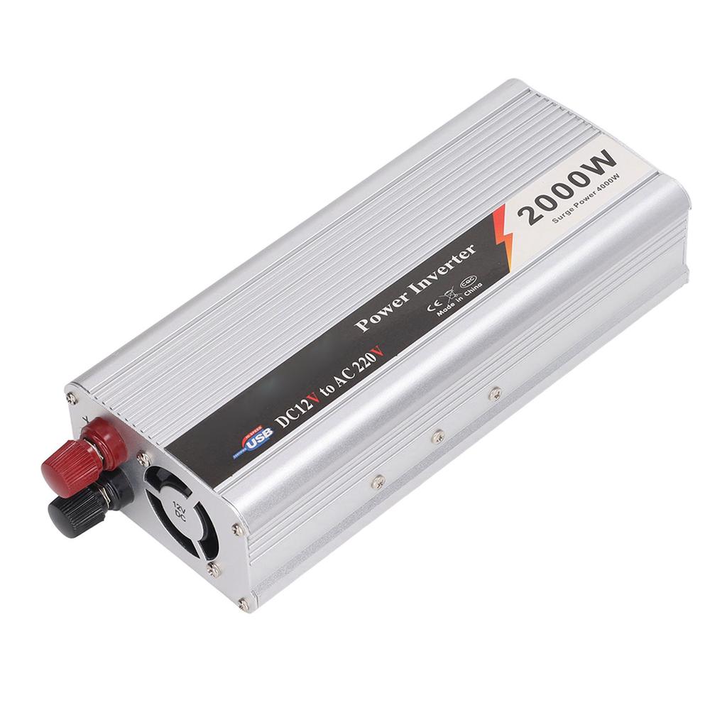 Car Power Inverter 2000W DC 12V To AC 220?230V with 5V USB Output Sine Wave Converter