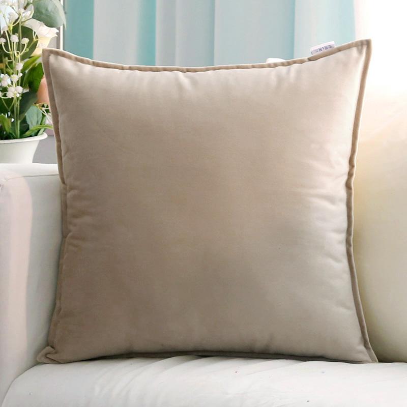 Velvet Cushion Cover Solid Color Square Pillow Covers for Home Living Room Sofa Decorative Headboard Pillowcase 50x50cm/60x60cm