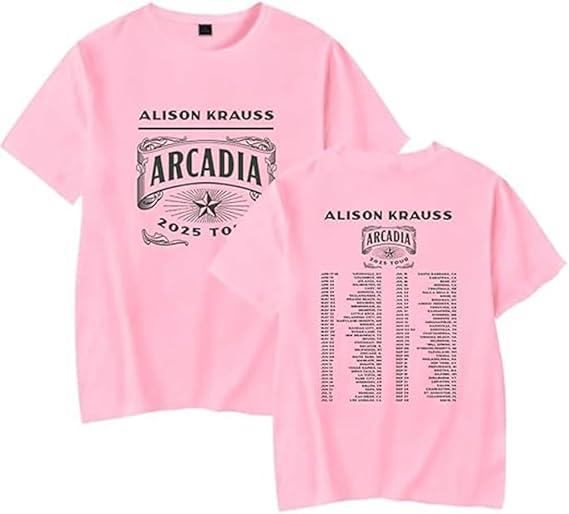 

Alison Krauss Arcadia 2025 Crewneck Casual TShirt Street Trend ShortSleeve Summer 4XL