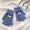 - Year-old children's cartoon bear gloves winter warm boy's five-finger 2 new full-finger finger warm gloves