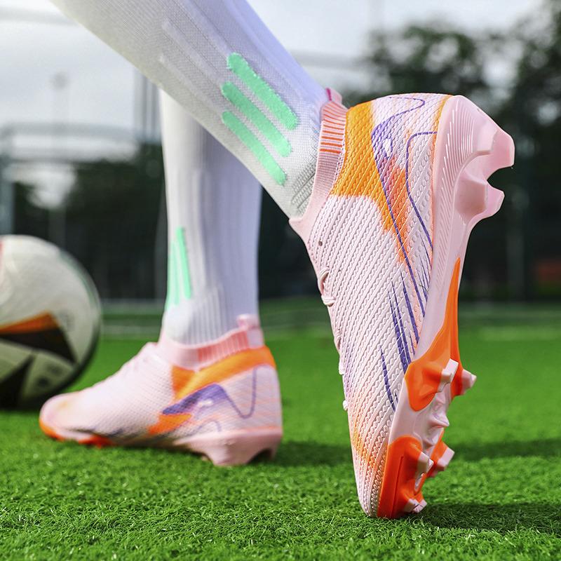 New Fashion Long Spikes Soccer Cleats for Men Women Breathable Socks Shoes Futsal Men Professional Football Sneakers Men