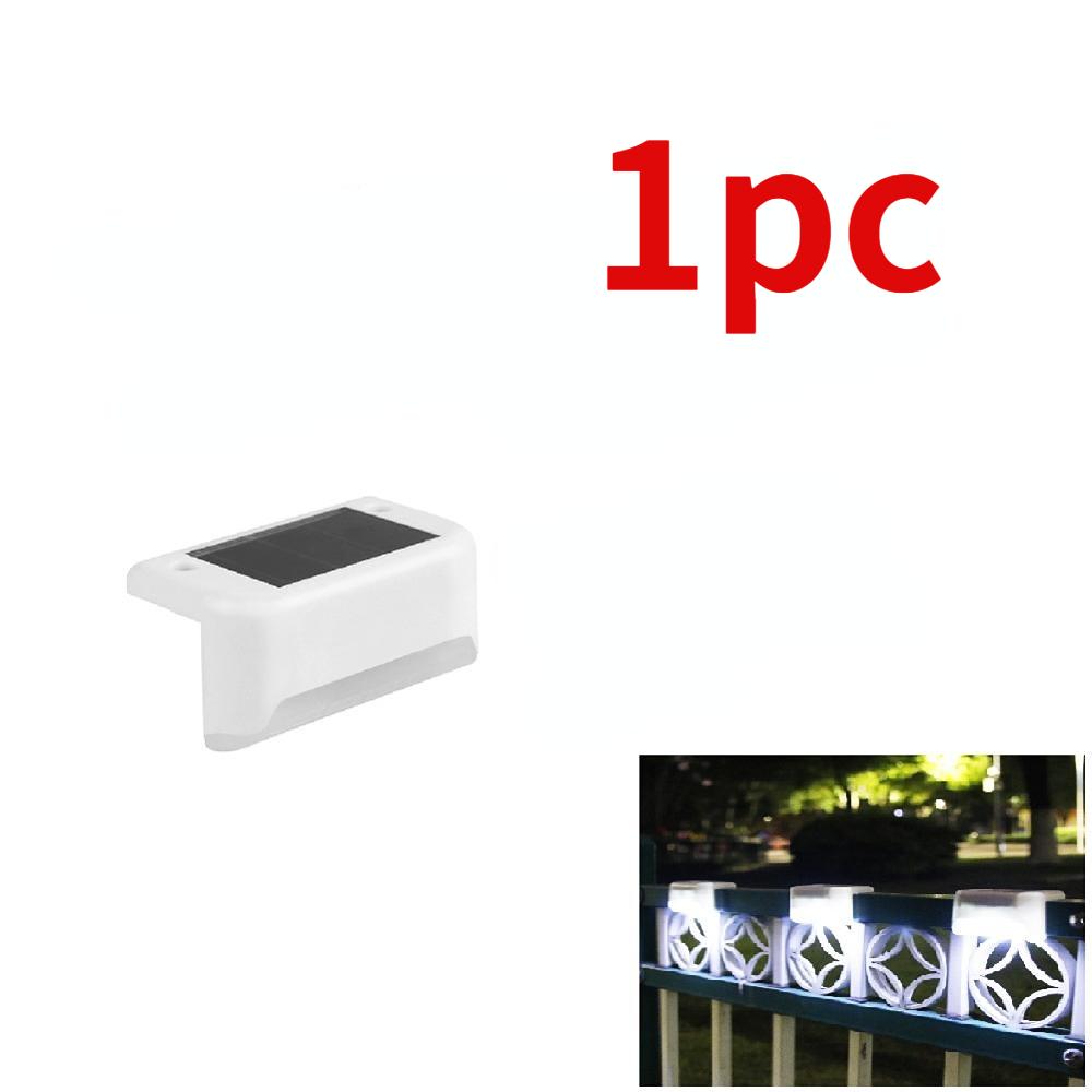 1pc LED Solar Path Stair Lights IP65 Waterproof Outdoor Garden Yard Fence Wall Lamp Staircase Night Light