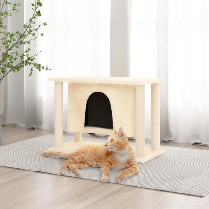 Maison Exclusive - Arbre à chat avec griffoirs en sisal Crème 50 cm