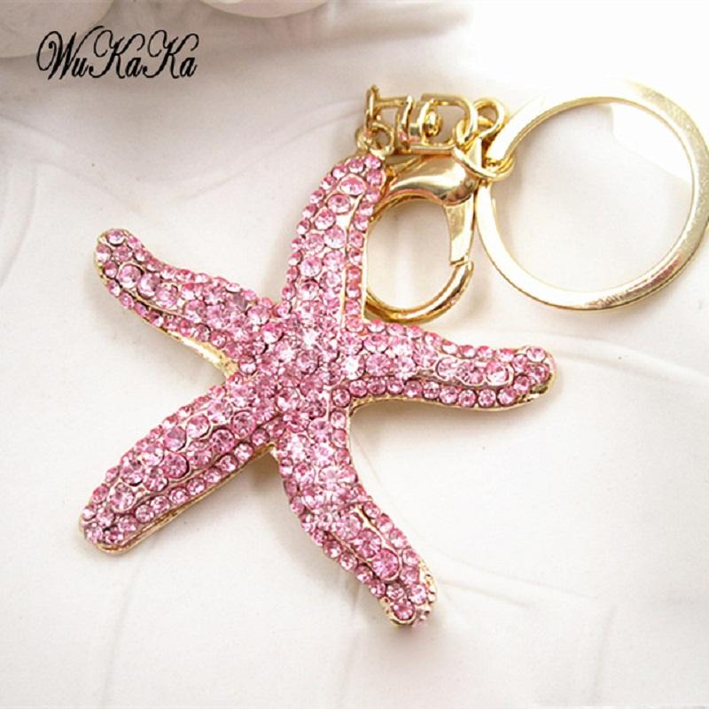 Luxury Keychains Big Tulip Car Key Chain with Moonlight Stone Car Keychains Key Ring Ladies Motorcycle Keychain