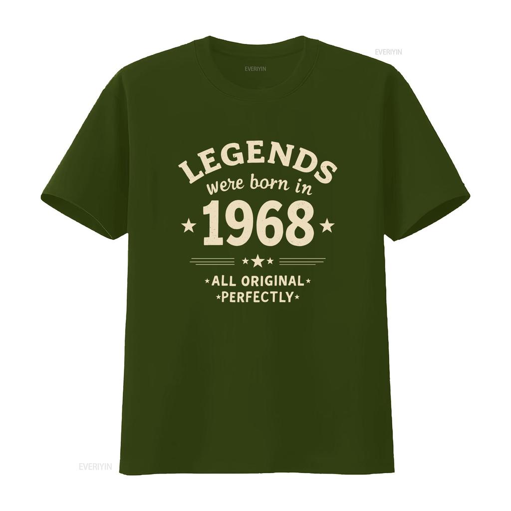 Vintage Retro 1968 Birthday Legends Born Slogan Print Casual T Shirt Vintage Designer Clothes Versatile Comfortable