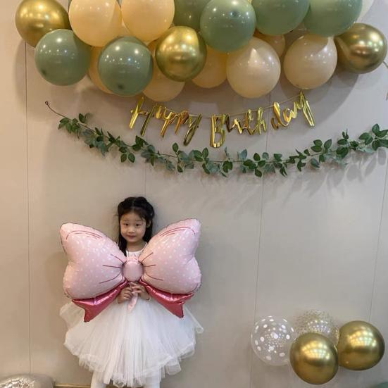 10Pcs Bow-knot Balloons Creative Shape Vibrant Color Stunning Visual Effect Anti-explosion Extra-large Shiny Bow-knot Party Balloons Decorations