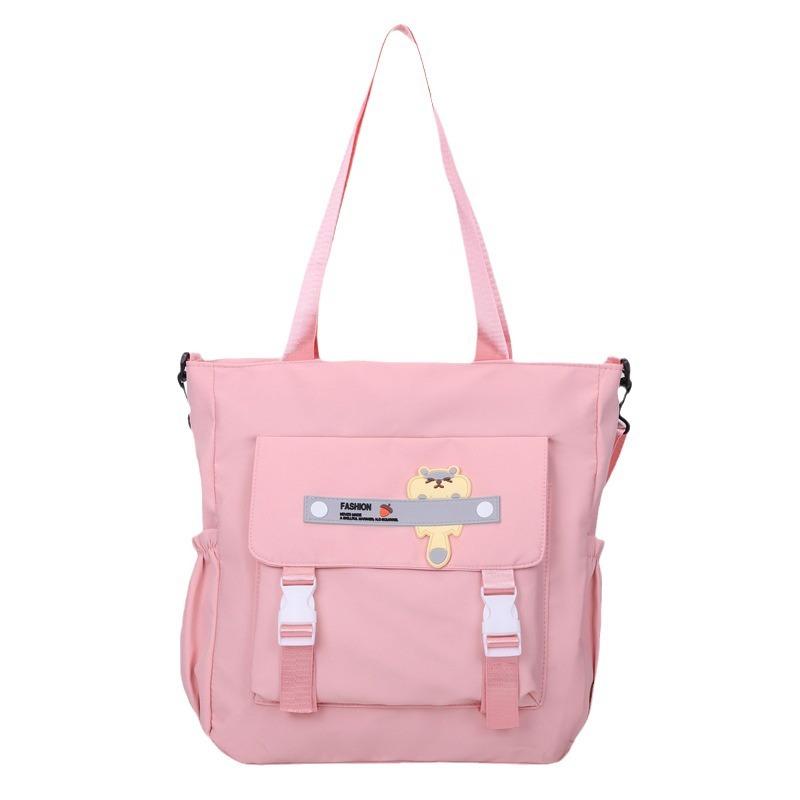 Student cloth bag Large capacity tote bag Trend casual shoulder bag Crossbody bag Commuter handbag Water-proof