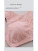 Zhangyan Pastoral Style Pure Cotton Bra: Large Cup, Front Buckle, Wide Back, Comfortable & Breathable for Middle-Aged and Elderly.