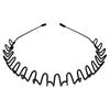 Hair Styling Tool Alice Style Black Head Hoop Sports Metal Hairband Wavy Headband Casual Headwear