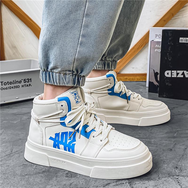 Summer New Breathable Thick Sole Board Shoes Sports and Casual Shoes Student Skateboarding Shoes Trendy Shoes Spring Men's Shoes