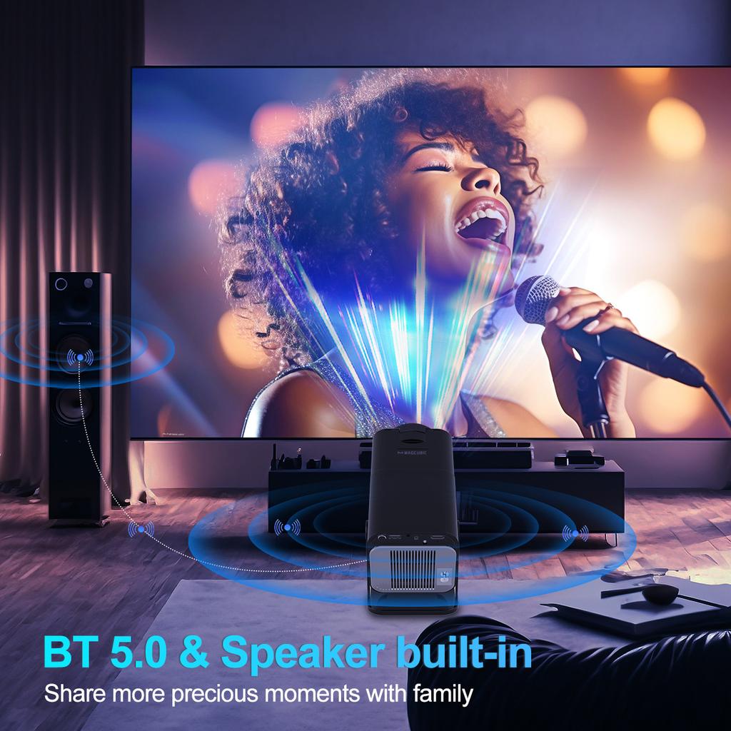2024 Android 11 390ANSI HY320 Projector 4K Native 1080P Dual Wifi6 BT5.0 Cinema Outdoor Portable Projector