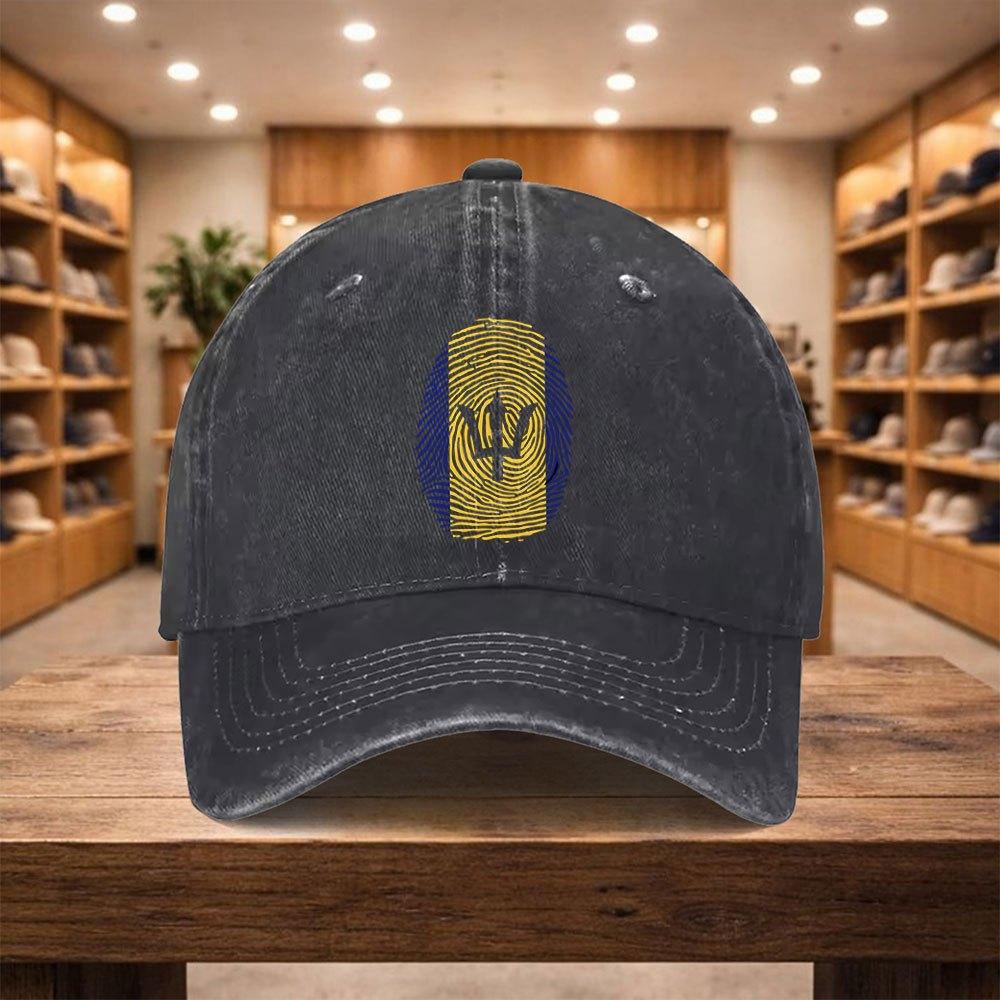 Pc Baseball Cap a Casual Duckbill Hat New Versatile Hat with The Flag of Barbados Adjustable Sports Cap Suitable for Vacatio