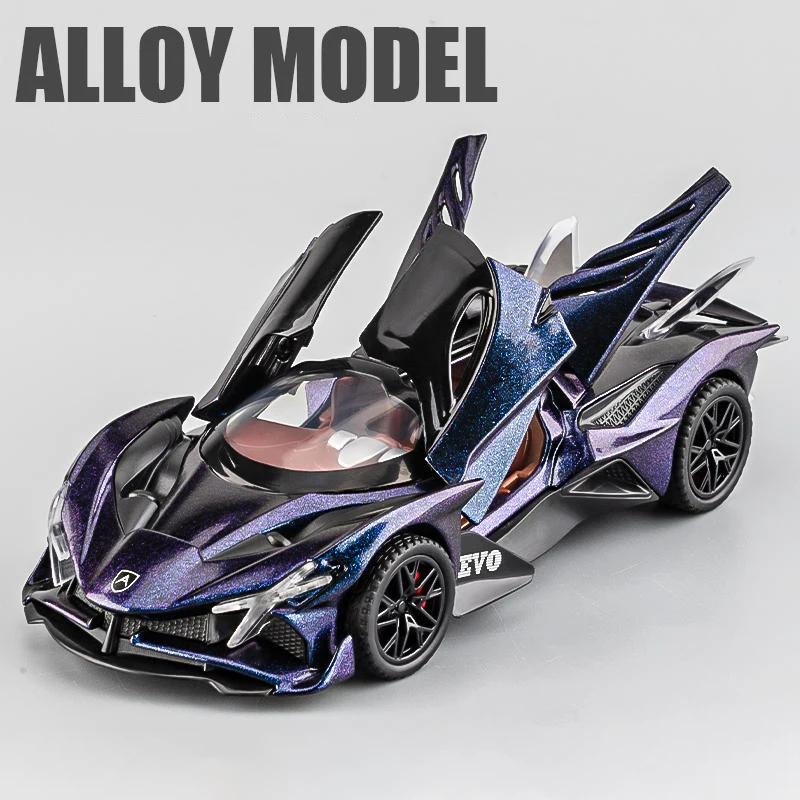 1/32 Apollo Project EVO Alloy Cast Toy Car Model Sound and Light Children's Toy Collectibles Birthday Gift