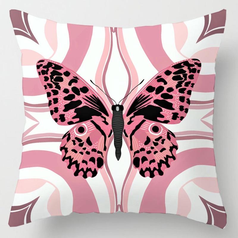 Pillow Bedside Cushion Cushion Butterfly Print Pillow Case Soft Sofa Pillow Office Chair