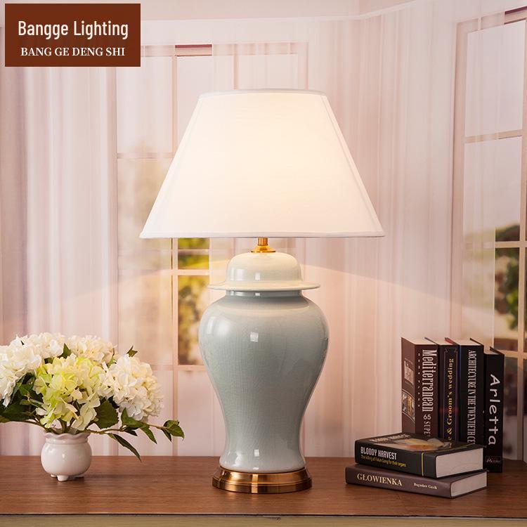Modern American LED Ceramic Table Lamp for Living Room, Bedroom, or Study