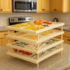 Detachable Pasta Drying Racks Wooden Mesh Food Dryer Holder 2-Tier Food-Dryer Holder for Home