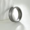 Men's Retro Trendy Ancient Silver Flat-Edged Ring with European American Cross Design